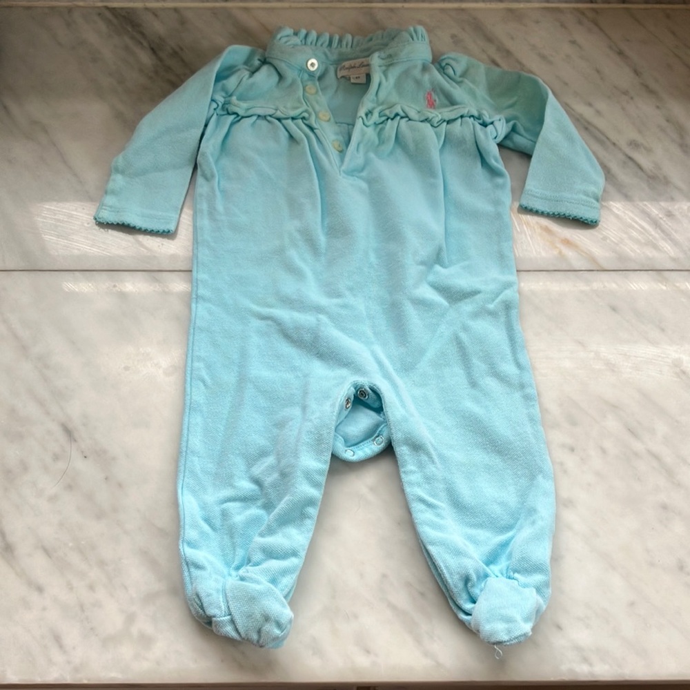 Robin blue Ralph Lauren polo footies